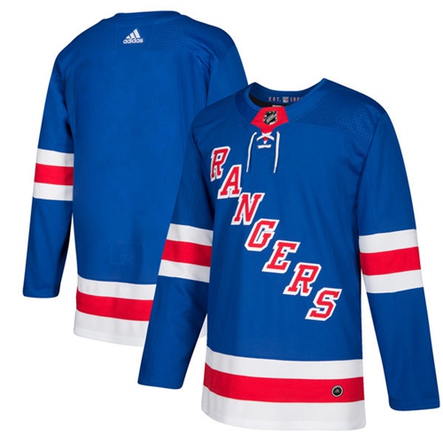 Adidas New York Rangers Blank Royal Blue Home Authentic Stitched Youth NHL Jersey